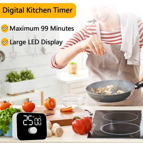 YS LED Rotating Timer IlSent Kitchen Time Manager (White) - Image 9