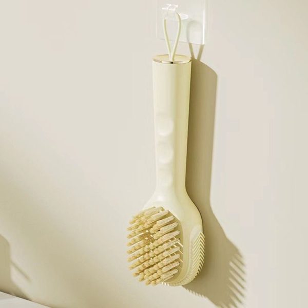 Multifunctional Liquid-filled Shoe Brush Household Cleaning Soft-bristled Laundry Brush (Milk Yellow)
