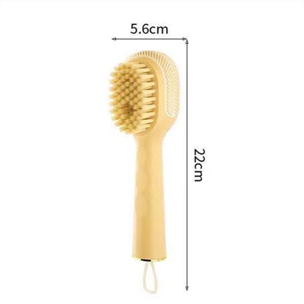 Multifunctional Liquid-filled Shoe Brush Household Cleaning Soft-bristled Laundry Brush (Milk Yellow) - Image 3
