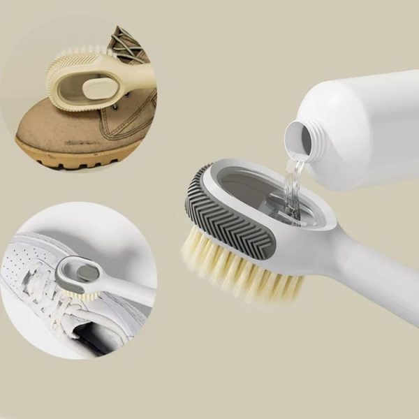 Multifunctional Liquid-filled Shoe Brush Household Cleaning Soft-bristled Laundry Brush (Milk Yellow) - Image 6