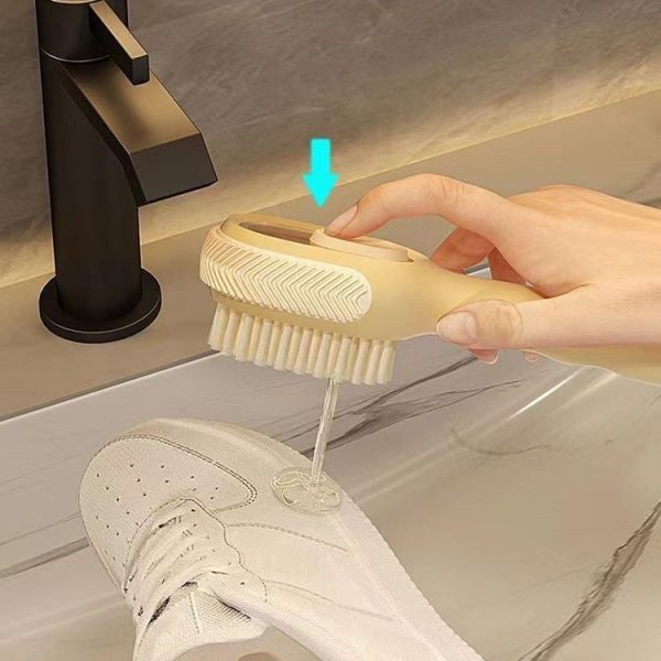 Multifunctional Liquid-filled Shoe Brush Household Cleaning Soft-bristled Laundry Brush (Milk Yellow) - Image 7