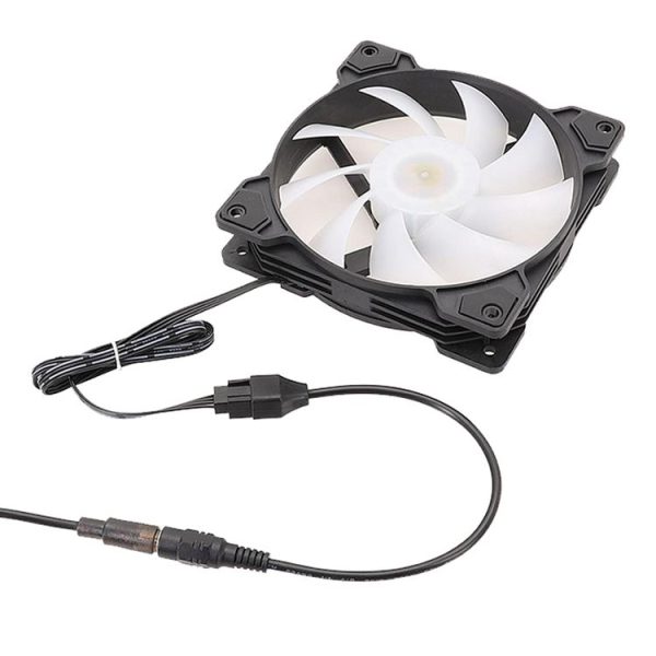 20cm DC5521 Power Adapter To 12V Computer Case 4Pin Fan Cable - Image 2