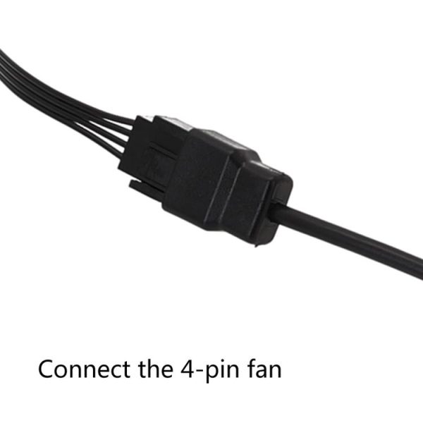 20cm DC5521 Power Adapter To 12V Computer Case 4Pin Fan Cable - Image 4
