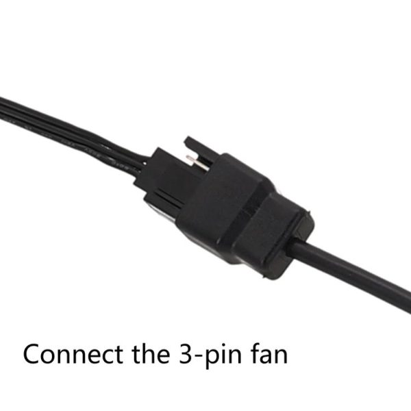 20cm DC5521 Power Adapter To 12V Computer Case 4Pin Fan Cable - Image 5