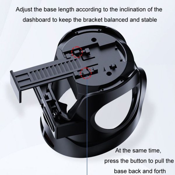 Car Cup Holder Air Conditioner Outlet Multifunctional Storage Rack, Color: Black Red LED Light - Image 4
