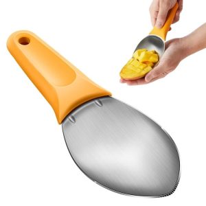 Mango Slicing and Dicing Tool Multifunctional Stainless Steel Fruit Peel Separator (1pcs)