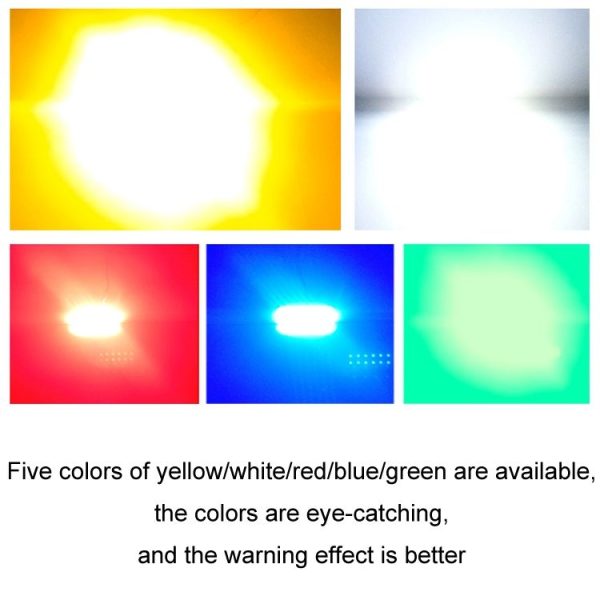 6pcs 12-Bead LED Flashing Warning Lights Motorcycle RV Signal Lights (White Light) - Image 7