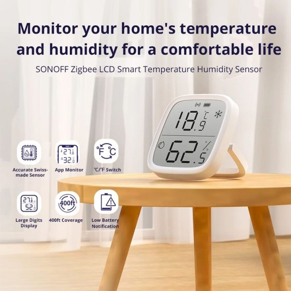SONOFF SNZB-02D 2.5 inch LCD Smart Sensor Real-Time Monitoring Linkage - Image 2