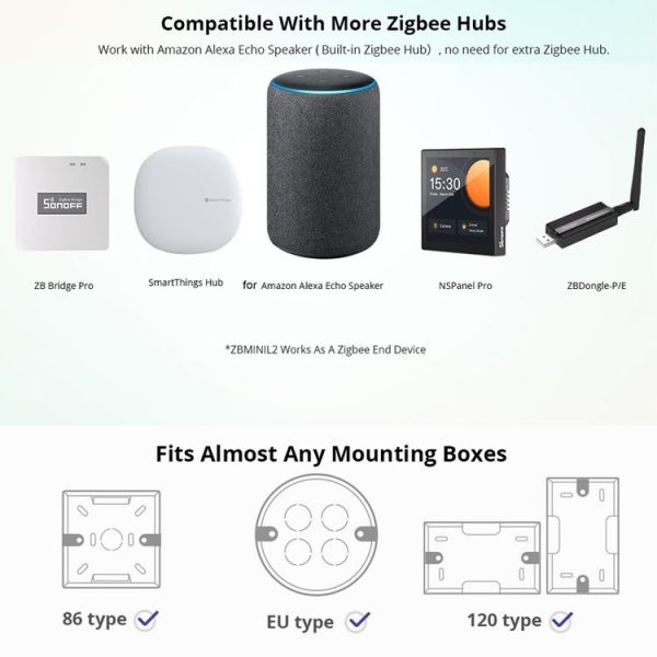 SONOFF ZBMINI L2 Single Fire Dual Control Intelligent On / Off Switch Module Cell Phone Remote Voice Control Switch - Image 10