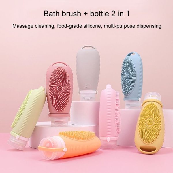 100ml Shower Bath Brush Dispenser Bottle Travel Portable Shampoo Cosmetic Lotion Dispenser Bottle (Orange) - Image 4