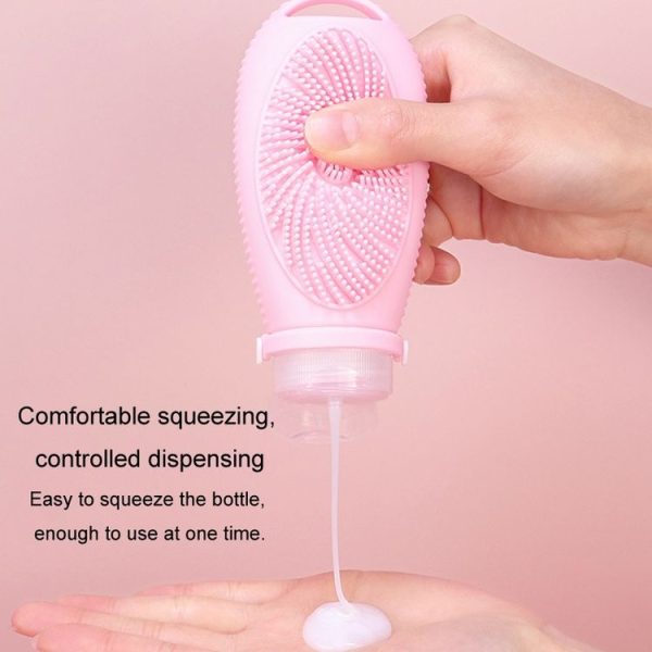 100ml Shower Bath Brush Dispenser Bottle Travel Portable Shampoo Cosmetic Lotion Dispenser Bottle (Orange) - Image 8