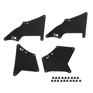 Front Wheel Fender Leather Lining for 03-17 Toyota Prado 2700 4000 (Black)