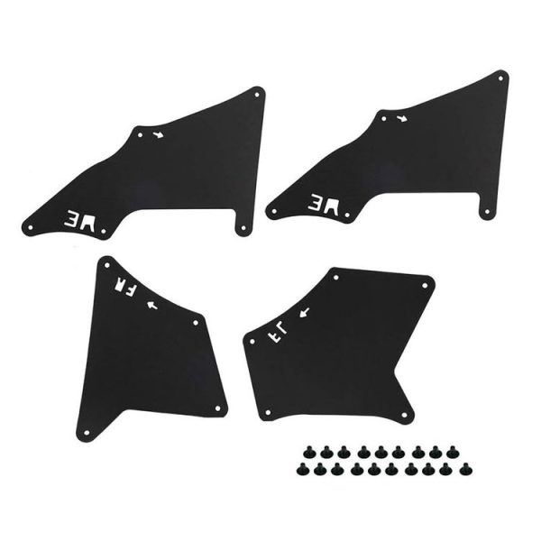 Front Wheel Fender Leather Lining for 03-17 Toyota Prado 2700 4000 (Black)