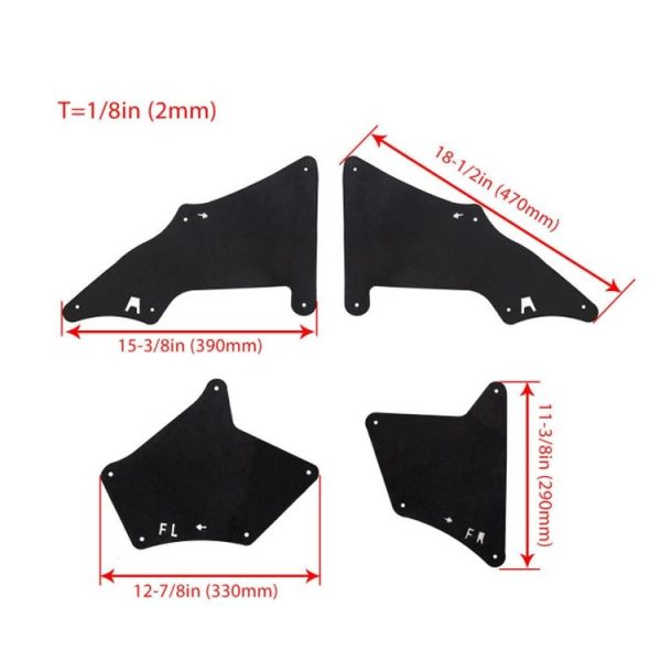 Front Wheel Fender Leather Lining for 03-17 Toyota Prado 2700 4000 (Black) - Image 3