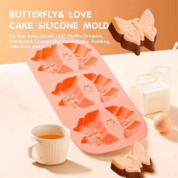 Cheese Jelly Cake Mold Household Silicone Mousse Baking Tray (Love) - Image 5