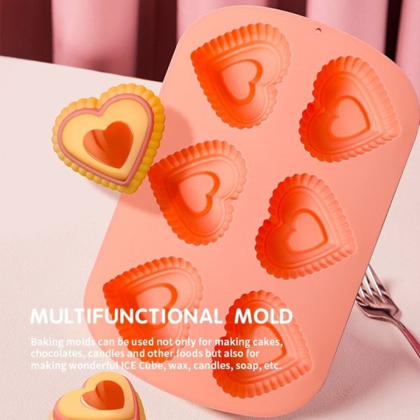 Cheese Jelly Cake Mold Household Silicone Mousse Baking Tray (Love) - Image 6