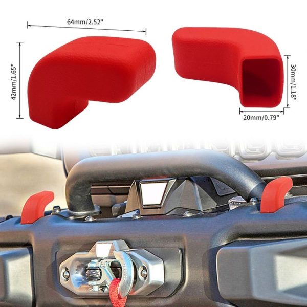 07-23 Jeep Wrangler JK / JL / JT Front Bumper Trailer Hook Cover (Black) - Image 3