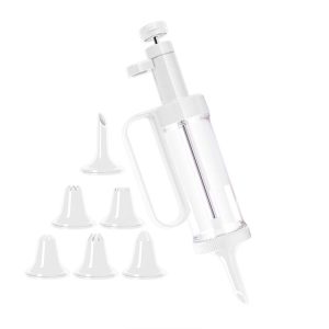 Cookie Biscuit Mold Decorator Set Baking Decoration Nozzle Tools (White)