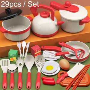 29pcs / Set Children Simulation Kitchen Cooking Toys Pretend Play Educational Toys Set