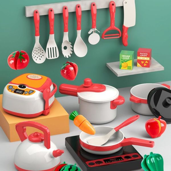 29pcs / Set Children Simulation Kitchen Cooking Toys Pretend Play Educational Toys Set - Image 2