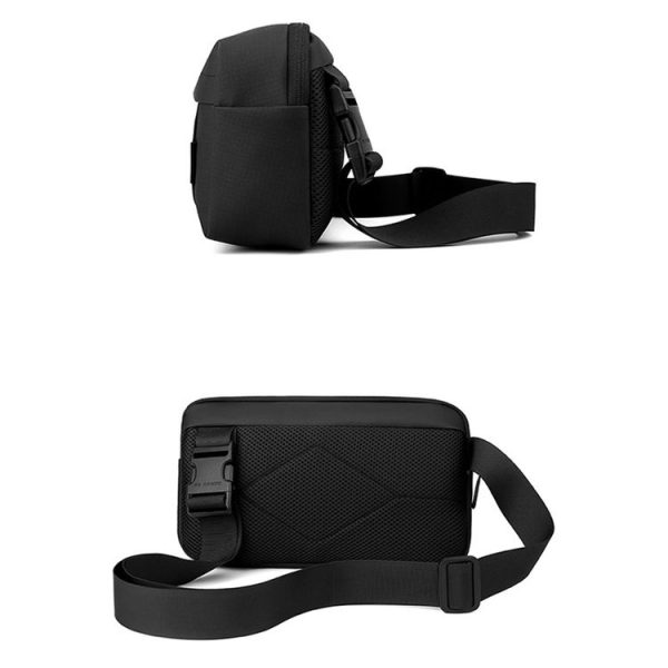 WEPOWER Men Casual Single Shoulder Crossbody Bag Functional Style Chest Bag (Black) - Image 3