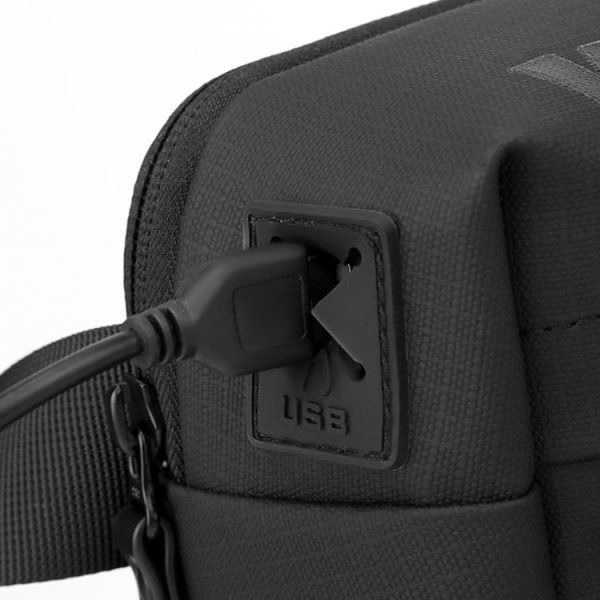 WEPOWER Men Casual Single Shoulder Crossbody Bag Functional Style Chest Bag (Black) - Image 6