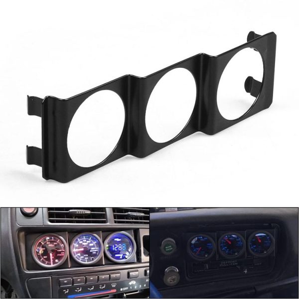 52mm Car Modified Instrument Rack Three-hole Universal Car Radio Card Slot - Image 5