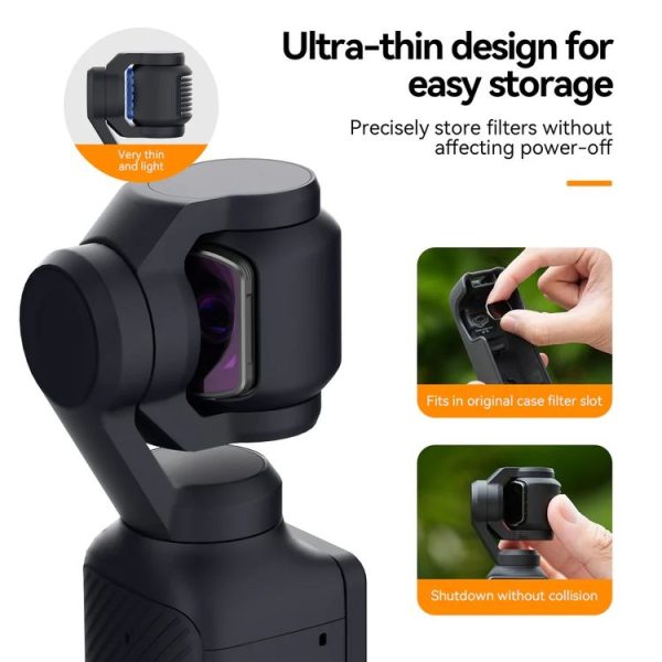 DJI Pocket 3 TELESIN S5-FLT-03 Magnetic Suction Filter Set CPL+ND16+ND64+ND256 - Image 5