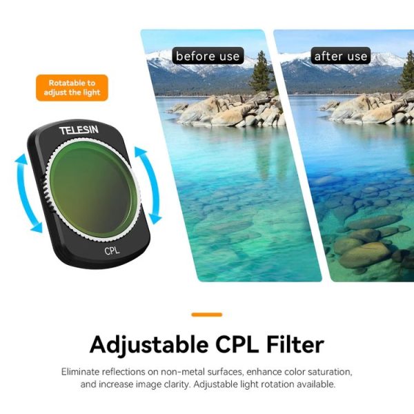 DJI Pocket 3 TELESIN S5-FLT-03 Magnetic Suction Filter Set CPL+ND16+ND64+ND256 - Image 7
