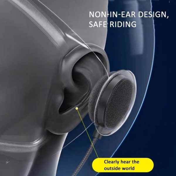 Bluetooth 5.3 Motorcycle Helmet Headset Stereo Intelligent Noise Reduction Riding Headphone - Image 5