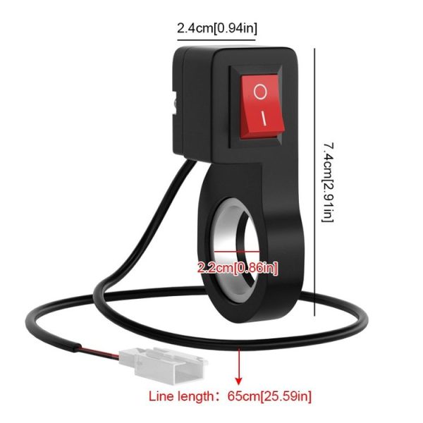 Motorcycle Tricycle Handlebar Headlight Off Switch Modification Accessories (CS-265A1) - Image 3