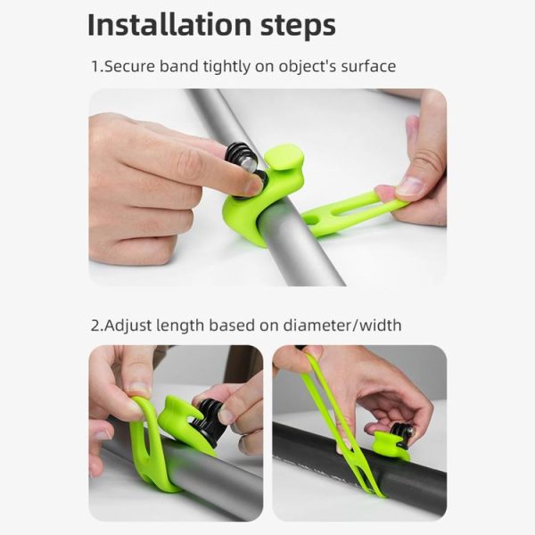 TELESIN TLQ-005 Elastic Quick Release Stand Multi-functional Fixed Silicone Strap Accessories (Black) - Image 11