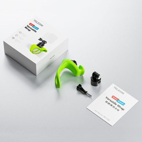 TELESIN TLQ-005 Elastic Quick Release Stand Multi-functional Fixed Silicone Strap Accessories (Black) - Image 13