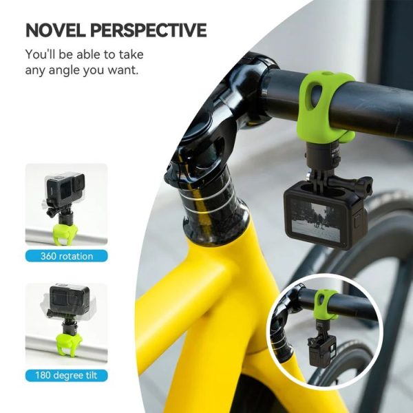 TELESIN TLQ-005 Elastic Quick Release Stand Multi-functional Fixed Silicone Strap Accessories (Black) - Image 6