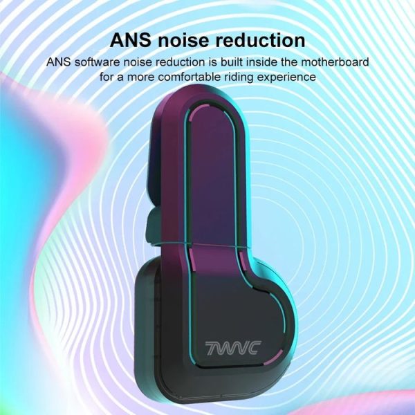 TWVC Motorcycle Bluetooth Headset Wireless Stereo Moto Helmet Headphones With Thin Clip Base - Image 11