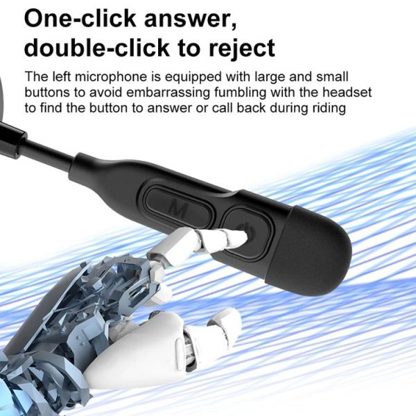 TWVC Motorcycle Bluetooth Headset Wireless Stereo Moto Helmet Headphones With Thin Clip Base - Image 9