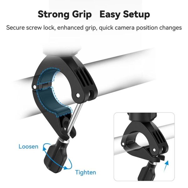 TELESIN TE-HBM-004 Lightweight Stem Clamp Cycling Bracket 360 Degree Adjustable Sports Camera Universal - Image 7