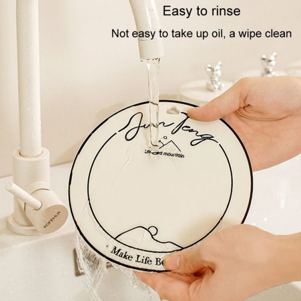 Anti-scald Table Heat Insulation Mat Coaster Simple Lines Greaseproof Non-slip Dinner Plate Pad (Sunset) - Image 6