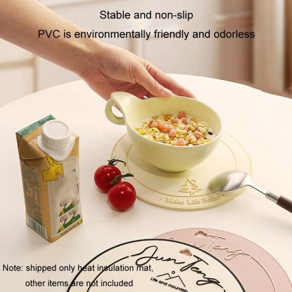 Anti-scald Table Heat Insulation Mat Coaster Simple Lines Greaseproof Non-slip Dinner Plate Pad (Sunset) - Image 7