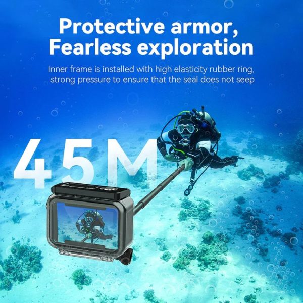 DJI Osmo Action 3 / 4 TELESIN OA-WTP-003 45m Waterproof Shell Sealed Diving Case - Image 8