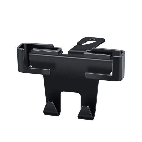 Car Multifunctional Mobile Phone Holder Rear Headrest Storage Hook (Black)