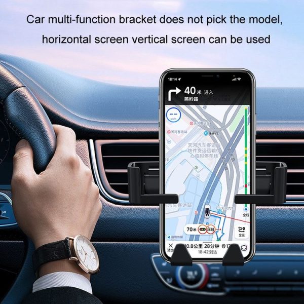 Car Multifunctional Mobile Phone Holder Rear Headrest Storage Hook (Black) - Image 5