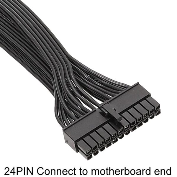 60cm For EVGA 10Pin / 18Pin To 24Pin Flat Cable Module Cable Graphics Card Block Cord - Image 2