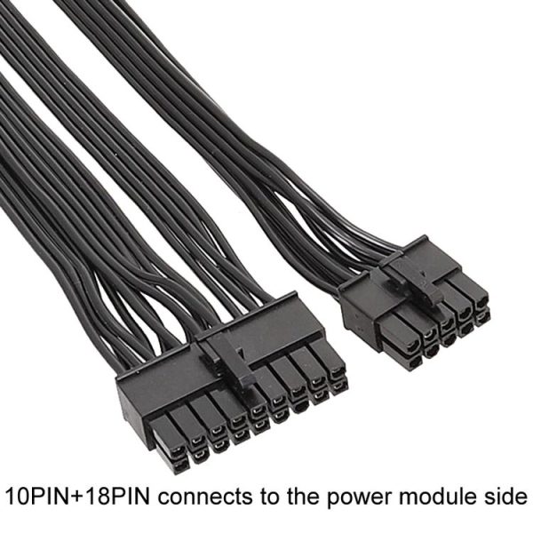 60cm For EVGA 10Pin / 18Pin To 24Pin Flat Cable Module Cable Graphics Card Block Cord - Image 3