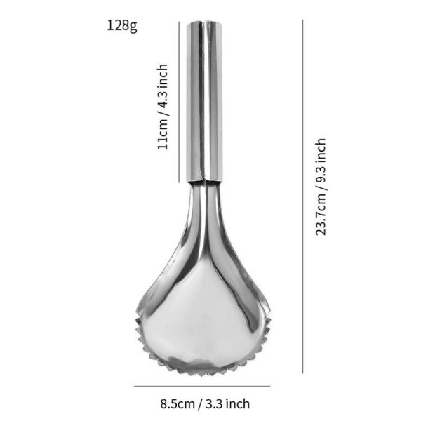 Stainless Steel Pumpkin Scooper Multi-functional Manual Corer Fruit Flesh Separator (Silver) - Image 2