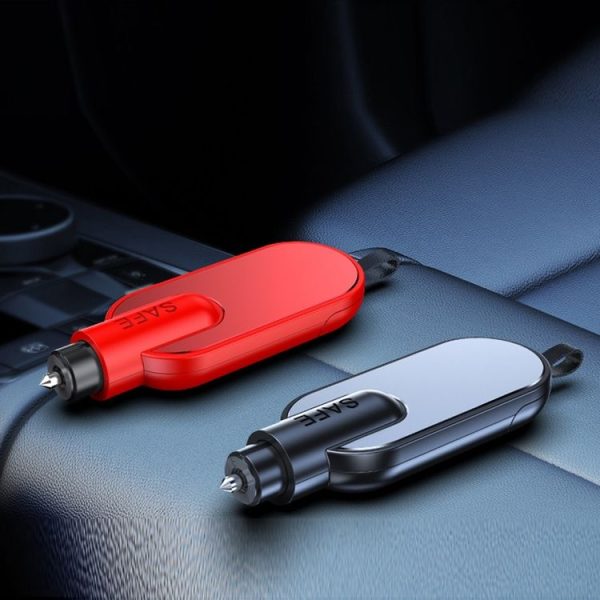 Aluminum Alloy Multifunctional Car Safety Hammer Window Breaker (Red) - Image 2