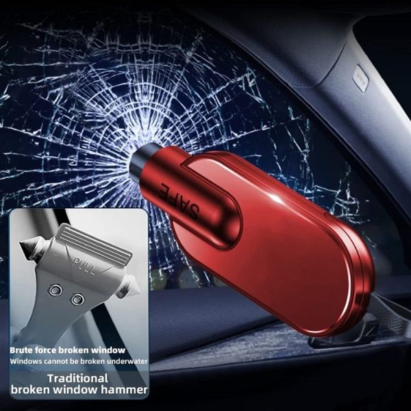 Aluminum Alloy Multifunctional Car Safety Hammer Window Breaker (Red) - Image 5