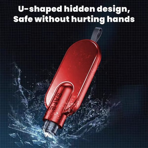 Aluminum Alloy Multifunctional Car Safety Hammer Window Breaker (Red) - Image 7