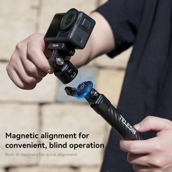 TELESIN CQM-001 Universal Magnetic Quick Release Adapter Kit For Sports Cameras (Black) - Image 7