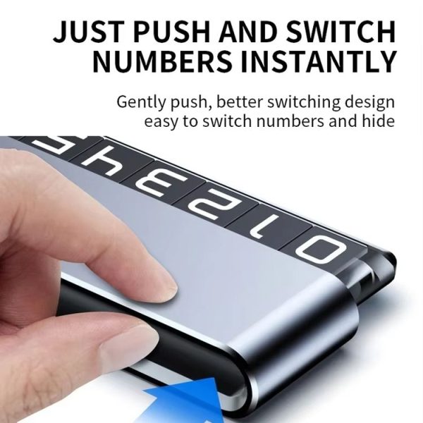 Metal Hidden Temporary Parking Number Plate Ornaments, Color: Single Number Gray - Image 5